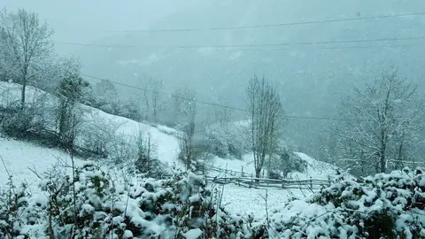 Nieve en Asturias el 30 de marzzo