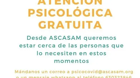 Servicio de atenci&oacute;n psicol&oacute;gica de ASCASAM