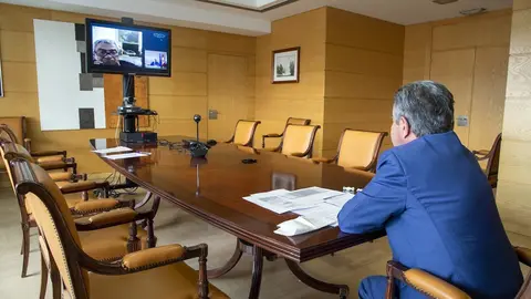 Revilla en la videoconferencia de la Mesa de Di&aacute;logo Social