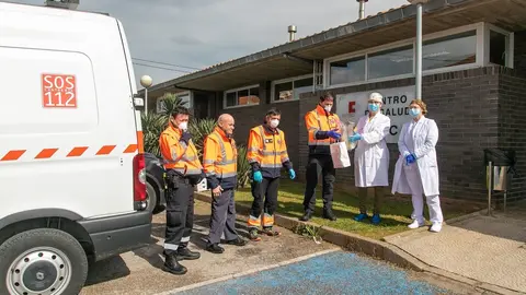 Ayto. Polanco :: Np 01042020 Protecci&oacute;n Civil De Polanco Entrega Pantallas A Centro De Salud