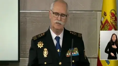 Rueda de prensa del subdirector general de Log&iacute;stica e Innovaci&oacute;n de la Polic&iacute;a Nacional, comisario principal Jos&eacute; Garc&iacute;a Molina