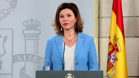 La secretaria general de Transportes y Movilidad, Mar&iacute;a Jos&eacute; Rallo, durante la rueda de prensa diaria del comit&eacute; t&eacute;cnico de gesti&oacute;n del coronavirus
