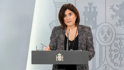 Intervenci&oacute;n en rueda de prensa de Mar&iacute;a Jos&eacute; Sierra, jefa de &Aacute;rea del Centro de Coordinaci&oacute;n de Alertas y Emergencias Sanitarias del Ministerio de Sanidad, tras la reuni&oacute;n del Comit&eacute; de Gesti&oacute;n T&eacute;cnica del Coronavirus. 4 de abril de 2020.