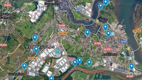 Mapa de trampeo contra la avispa asi&aacute;tica en Astillero