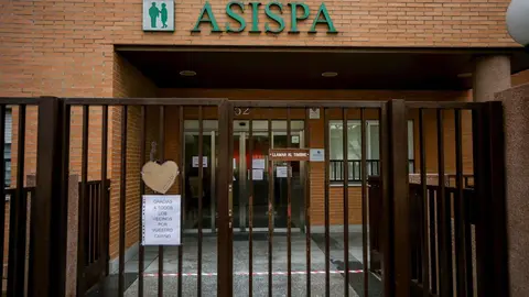 Entrada a la Residencia de Mayores Asispa - Las Azaleas, en Madrid