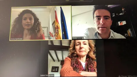 Videoconferencia de Qui&ntilde;ones, Casado y Fern&aacute;ndez