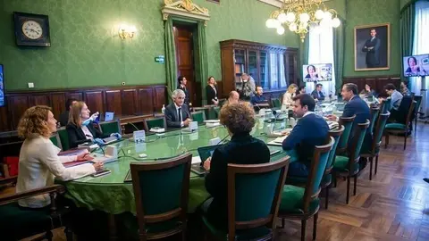 Reuni&oacute;n de la Junta de Portavoces del Congreso con intervenciones telem&aacute;ticas y bajo la presidencia de Meritxell Batet