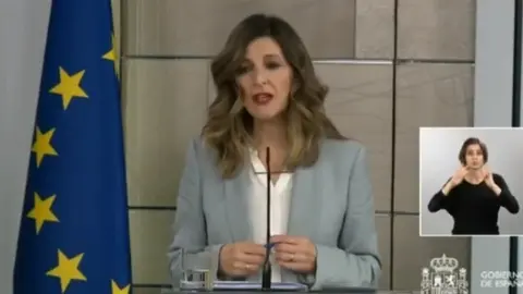 La ministra de Trabajo, Yolanda D&iacute;az.