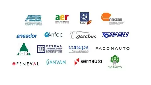 Asociaciones del sector de la automoci&oacute;n firmantes de la carta al Gobierno.