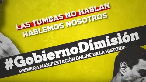 Manifestaci&oacute;n 'online' que pide dimisi&oacute;n de S&aacute;nchez.