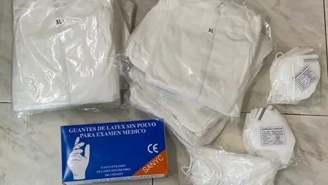 Material donado por coronavirus