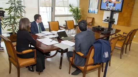 Reuni&oacute;n telem&aacute;tica en el Gobierno de Cantabria