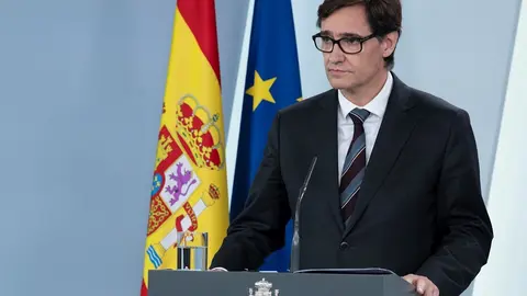 El Ministro de Sanidad, Salvador Illa, comparece ante los medios para informar de las &uacute;ltimas novedades sobre el Covid-19 en Espa&ntilde;a durante la cuarta semana de confinamiento. En Madrid, (Espa&ntilde;a), a 11 de abril de 2020.