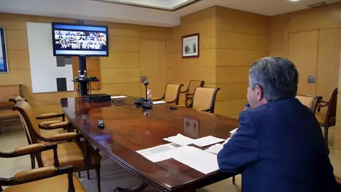 El presidente de Cantabria, Miguel &Aacute;ngel Revilla, en la conferencia de presidentes auton&oacute;micos con Pedro S&aacute;nchez
