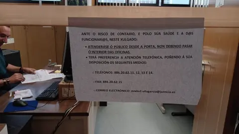 Medidas de protecci&oacute;n en los juzgados y registros gallegos contra el coronavirus
