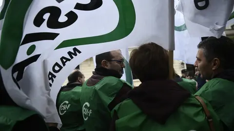 Miembros de la Central Sindical Independiente y de Funcionarios (CSIF) 