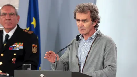 El director del Centro de Coordinaci&oacute;n de Alertas y Emergencias Sanitarias del Ministerio, Fernando Sim&oacute;n, interviene en la rueda de prensa convocada para informar de las &uacute;ltimas novedades sobre la situaci&oacute;n del Covid-19. En Madrid a 29 de marzo de 2020.