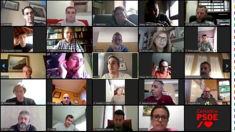 Videoconferencia de Pablo Zuloaga con alaldes y concejales del PSOE