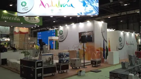 Imagen del pabell&oacute;n de la Junta en Fruitt Atraction, feria de frutas y hortalizas, en Madrid, que se celebra este martes y jueves.