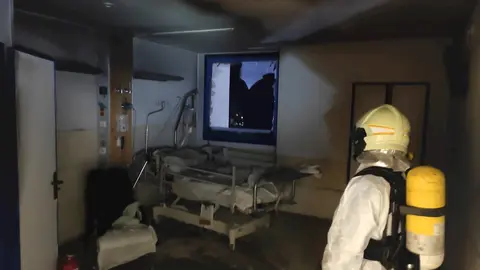Incendio en el Hospital de Laredo