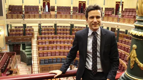 El diputado del PSOE por Cantaria, Pedro Casares, en el Congreso