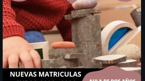 Cartel anunciador del aula de dos a&ntilde;os