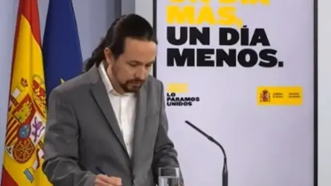 Rueda de prensa del vicepresidente segundo, Pablo Iglesias