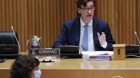 El ministro de Sanidad, Salvador Illa, comparece en el Congreso ,