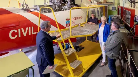 La consejera de Educaci&oacute;n, Marina Lombo en el  CIEFP N&ordm;1 Pe&ntilde;acastillo