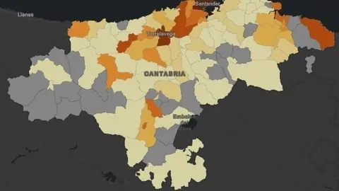 Municipios de Cantabria que han tenido o tienen casos de coronavirus
