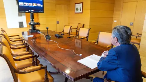 Revilla en una reuni&oacute;n telem&aacute;tica 