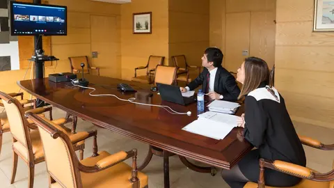 Reuni&oacute;n Gobierno-autoridades judiciales sobre el Plan de desescalada de la Justicia en Cantabria