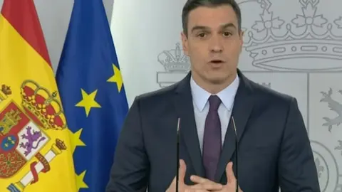 Rueda de prensa telem&aacute;tica del presidente del Gobierno, Pedro S&aacute;nchez