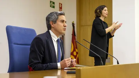 Pablo Zuloaga, en rueda de prensa en el Gobierno