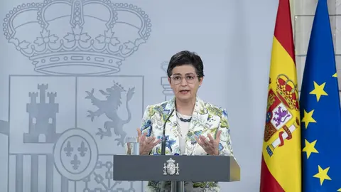 La ministra de Asuntos Exteriores, UE y Cooperaci&oacute;n, Arancha Gonz&aacute;lez Laya, en el Palacio de la Moncloa