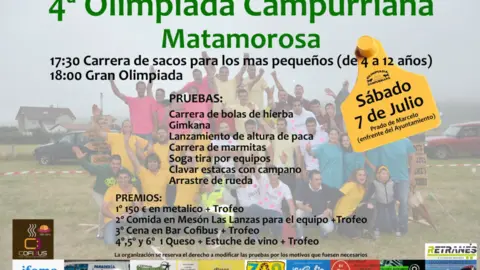 Uno de los m&uacute;ltiples carteles de las fiestas de Matamorosa. (Archivo).