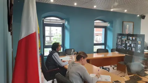 Reuni&oacute;n telem&aacute;tica del alcalde de Astillero con los hosteleros