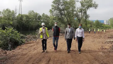 Inicio de las obras de la pasarela del Besaya