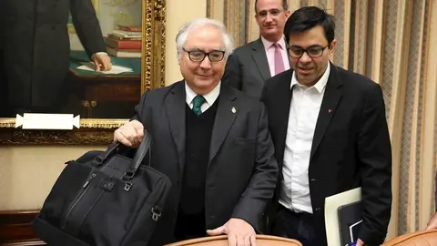 El ministro de Universidades, Manuel Castells, el pasado mes de febrero en su primera comparecencia en el Congreso.