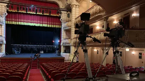 Preparativos del teatro de Huelva