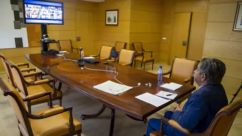 El presidente de Cantabria, Miguel &Aacute;ngel Revilla, en la conferencia de presidentes