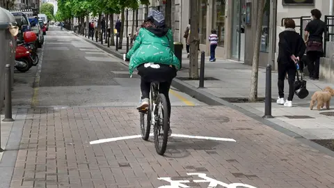 Ciclista, bici en Santander
