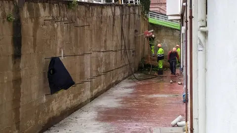 Muro de Castro Urdiales sobre el que se ha actuado