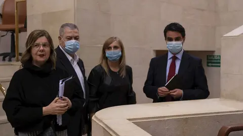 La directora de Tesoser&iacute;a de Cantabria y el del ICAF en la comisi&oacute;n parlamentaria del Covid