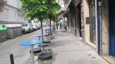 Terraza en zona de bares de Santander. Archivo