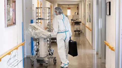 UCI de Guadalajara durante la pandemia de coronavirus.