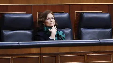 La vicepresidenta primera del Gobierno, Carmen Calvo