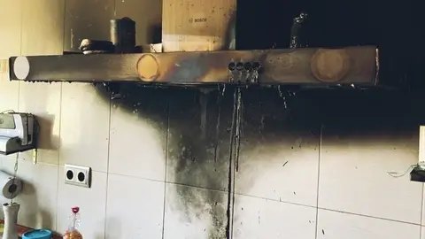 Incendio de una cocina del barrio El Carmen