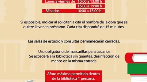 Indicaciones para uso de la biblioteca Gabino Teira de Torrelavega