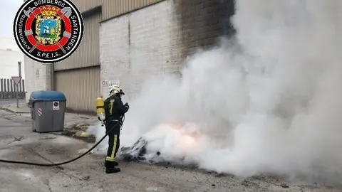 Incencio de un contenedor